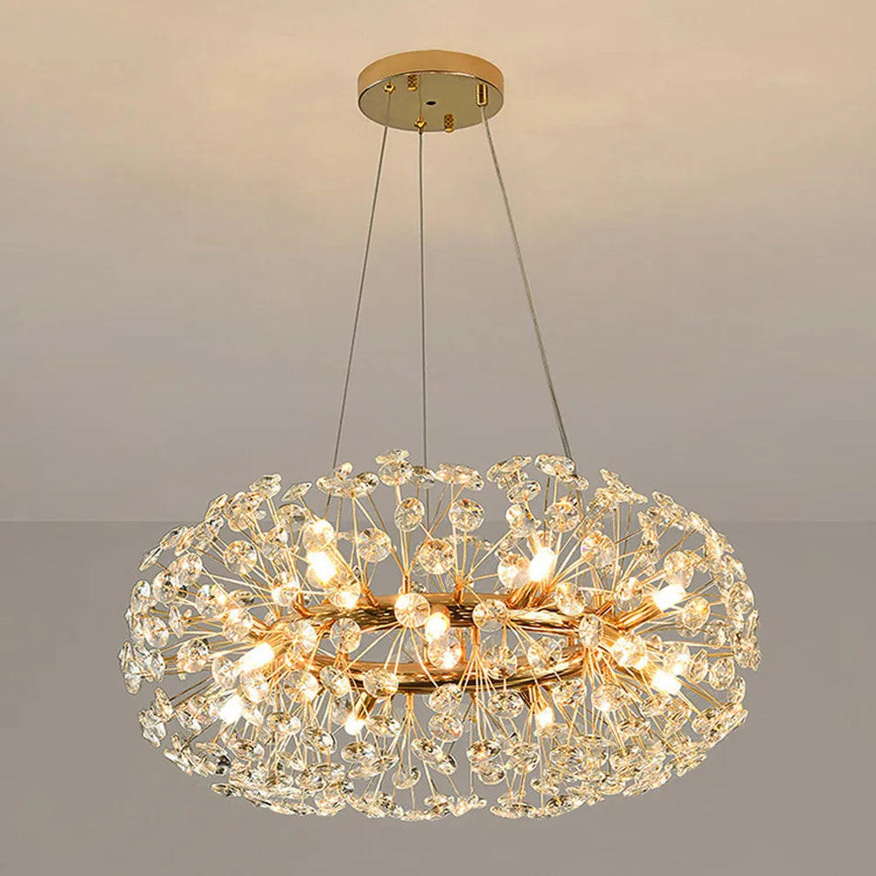 Crystal Design Glass Modern LED Chandelier