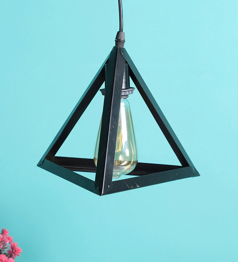 Metal Triangle Shape Hanging Light