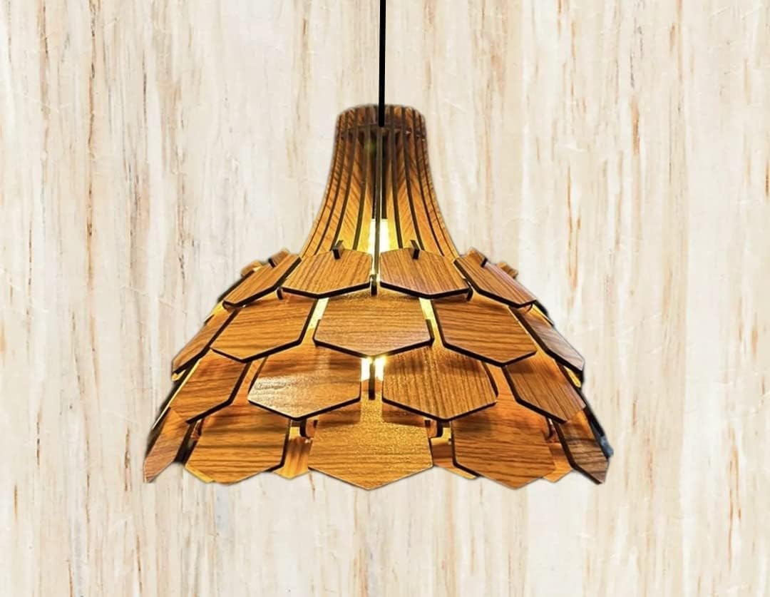 Antique Wooden Hanging Light