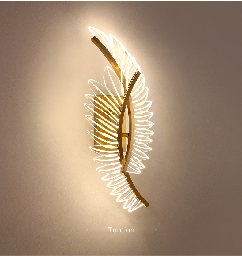 Modern LED Gold Wing Wall Light