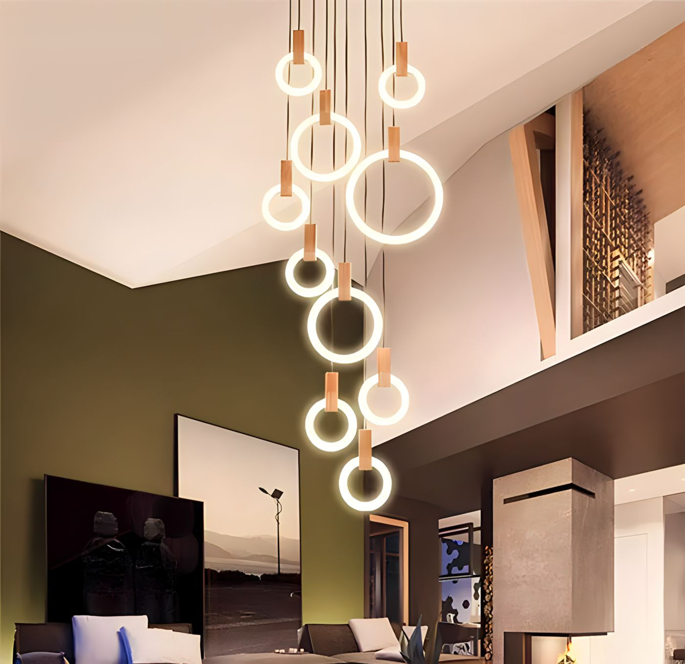 Round Profile Ring Chandelier