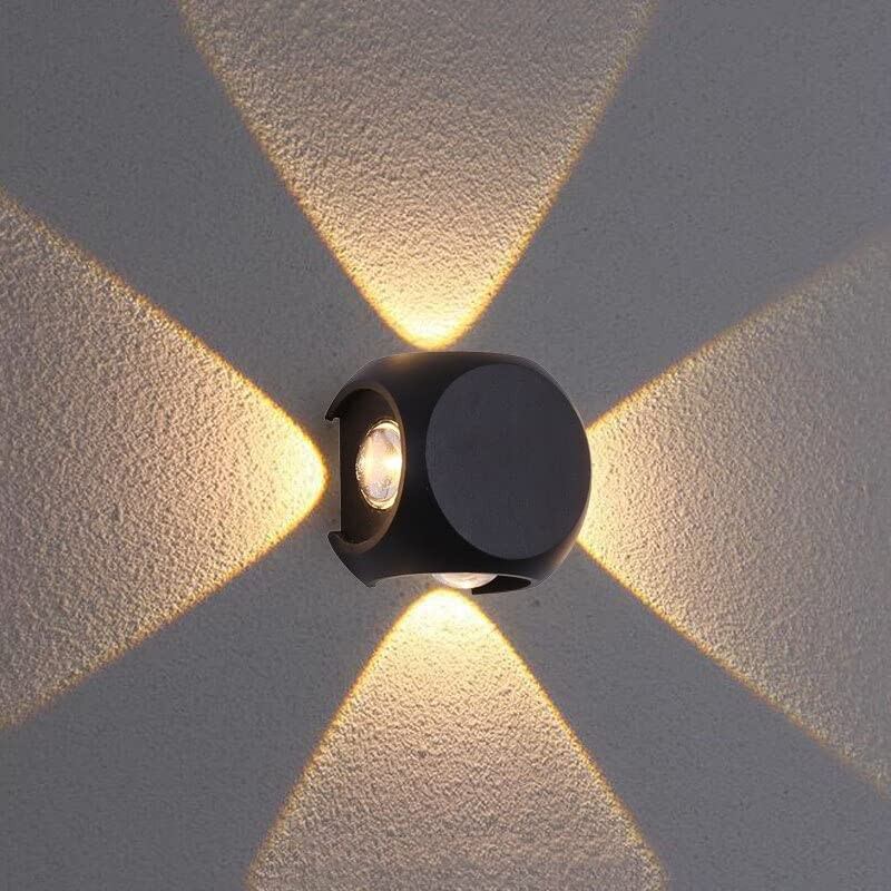 Modern 4x Way Facade Wall Light