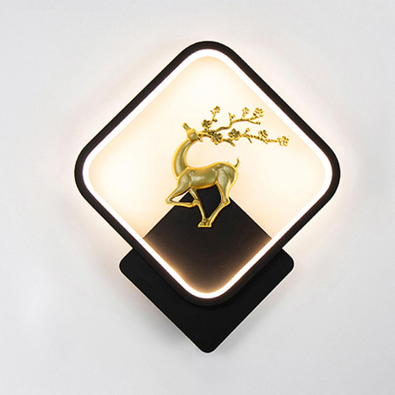 LED Tricolor Sika Deer Shape Design Wall Light