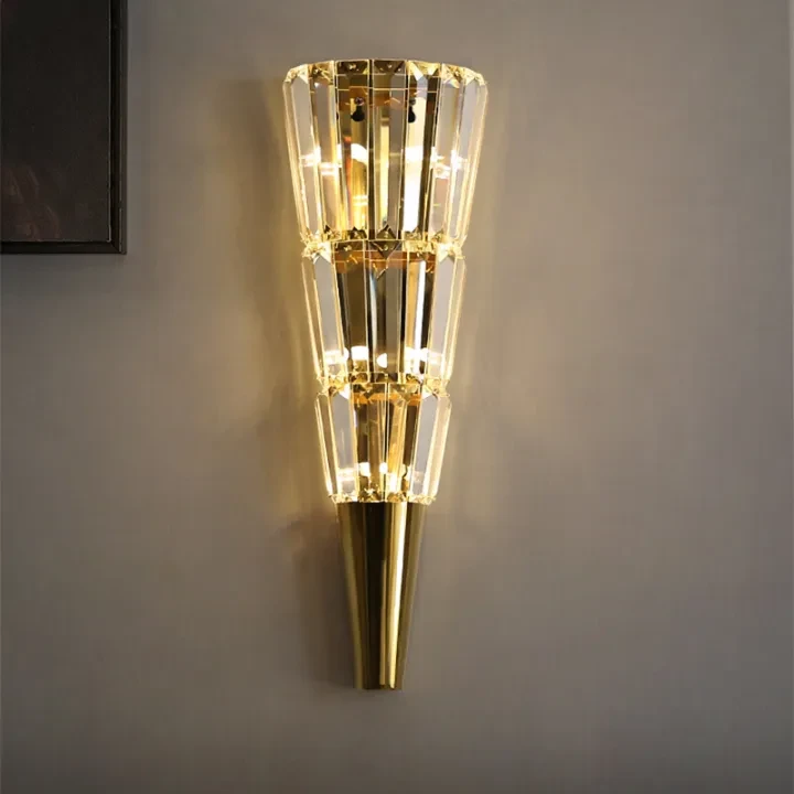 Tapered Crystal Wall Sconce