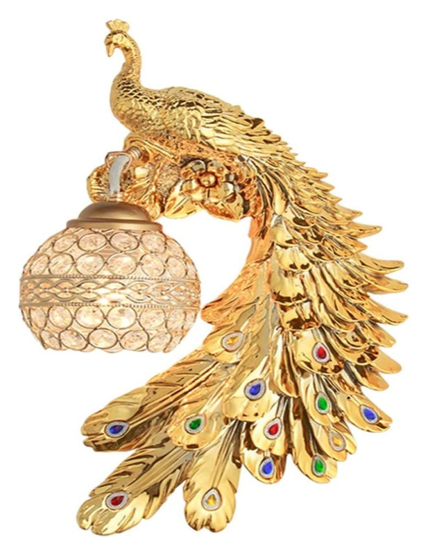 Peacock Crystal Wall Light